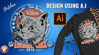 How to design T shirts | How to Make a T shirt design in Illustrator | Designing for Redbubble
