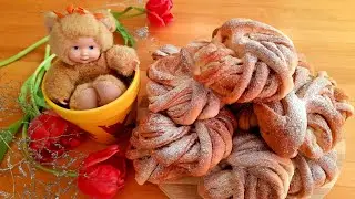 Обожаемые булочки с корицей! Без яиц, без сливочного масла!