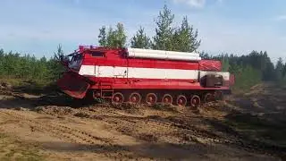 обкатка пожарного танка