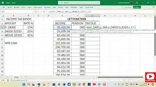 LET FUNCTION INCOME TAX CALCULATION