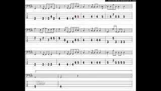 Eve　ラストダンス　ベースTAB譜　JASRAC作品コード：725-9227-3