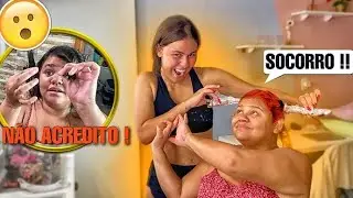 PINTEI O CABELO DA MINHA PRIMA DE RUIVO E TEVE CORTE QUÍMICO 🥲