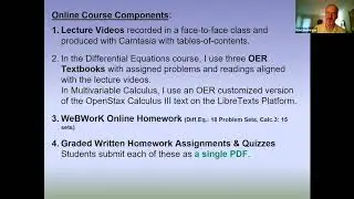 Teaching Math Online: Examples from Differential Equations and Multivariable Calculus, July 23, 2020