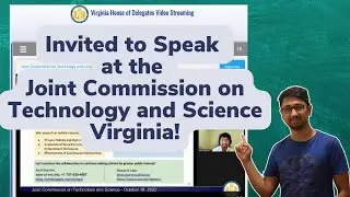 Amit Seal Ami discussing Cybersecurity Policy at Joint Commission on Technology and Science,Virginia