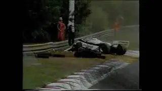 Alan Jones crash, mechanic accidents, 1981 Belgium F1 Grand Prix update via Channel 9 Sports.