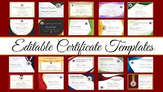 EDITABLE CERTIFICATE TEMPLATES