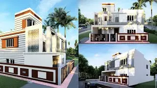 Modern House Design |10 Marla Corner  House Floor Plan With 3D Elevation | Architecture House Design