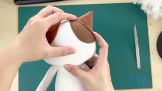 How to attach the ears - Cat doll sewing pattern - LuLuHappyArt