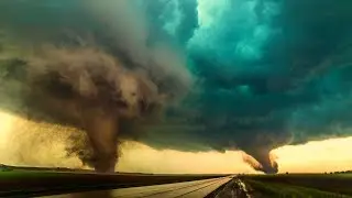 POWERFUL HURRICANE AND TORNADO CAUGHT ON CAMERA