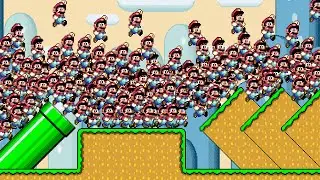 Super Mario World. but with 1,000,000 Mario at Once!