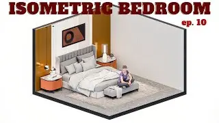 Rendering a Isometric 3D Bedroom ep. 10 | Enscape Tutorial