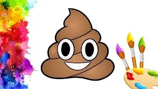 Drawing poop emoji 💩 Drawing for Kids