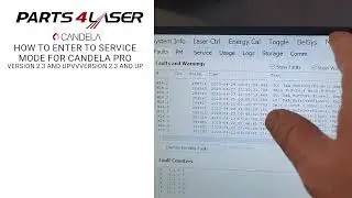 How to enter to service mode for Candela pro version 2 3 and up