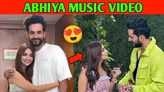 @FukraInsaan and Jiya Shankar Music Video Together 😍, Bts Photos | AbhiYa Feature on Time square