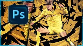 How to make a abstract Haaland football visual! - Abstract Football Poster Tutorial (Photoshop)