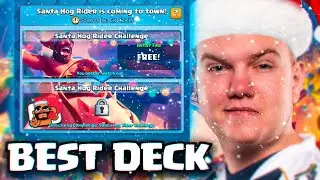 Best Deck for Santa Hog Rider Challenge in Clash Royale! Exclusive Emote