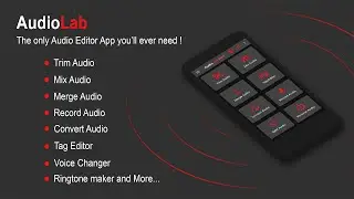 AudioLab - Best Audio Editor Mp3 Cutter Mix Merge Convert Extract Recorder Tag Edit & Ringtone Maker