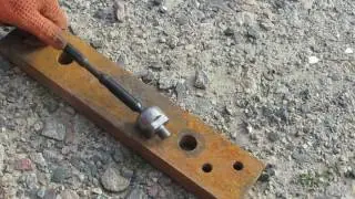 2009 Honda CRV 3rd generation. Steering linkage repair using a sledgehammer.