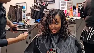 My Blasian Girls go to Black Hair Salon for the First Time - Korean Mom was surprised!