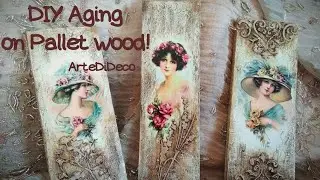 DIY Παλαίωση σε ξύλο παλέτας! Aging on pallet wood! ArteDiDeco[CC]