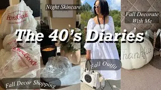 VLOG | Fall Decor Shopping & Decorate With Me, Fall Outfit, Night Skin Care Routine | Crystal Momon