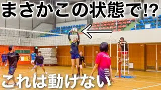 【バレーボール】ラリー中の意表をつく女子セッターの攻撃