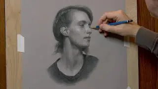 "Cassandra Looking Aside" – Portrait Drawing by David Jamieson