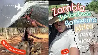 Africa Travel pt 2: Zambia, Zimbabwe, Botswana- Solo Travel Vlog, Black women travel group, TinTrips