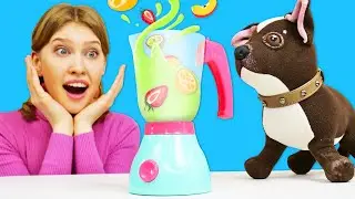 Ролевые игры в дочки матери с игрушками. Как мама Шоколадки. Готовим сок из фруктов
