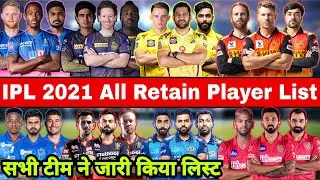 IPL 2021 All Teams Announced Their Retain Players Before IPL 2021 Auction..