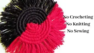 Door mat making at home// DIY Floor mat/ Table Coaster
