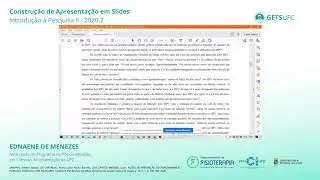 Produção de artigo/resumo em formato de slides