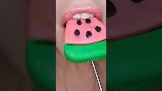 ASMR Satisfying Eating Fondant Watermelon 🍉 