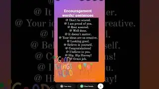 Encouragement words#Star Academy.