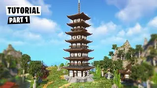 How to Build a Japanese Pagoda / Temple in Minecraft - Tutorial [Part 1/4]