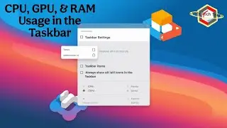 How to Show CPU, GPU, & RAM Usage in the Taskbar on Windows.