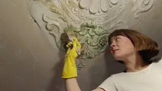 2. Weaknesses of the previous repair. Paint remover Ba-Uni experiment. Ceiling and stucco clearing.
