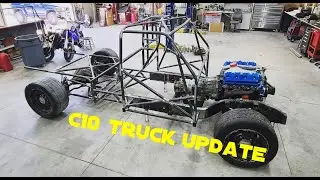 C10 Drag Truck Gets A 25.6 Cert Cage!