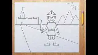 How to draw a knight step by step tutorial for kids