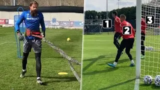 Famous Goalkeepers Crazy Trainings On Camera 📷
