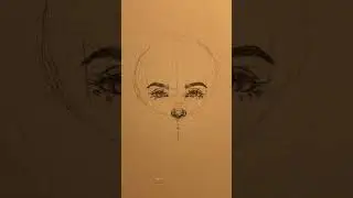 how to draw a face?👤📐 #shorts