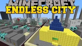 Minecraft: ENDLESS CITY MOD (SURVIVE IN A MASSIVE CITY!) Mod Showcase