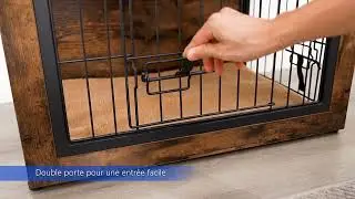 Yaheetech Cage pour Chien Intérieur Cage pour Animaux Maison pour Chien Niche en bois 69×51×61 cm