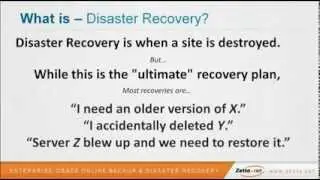 What is Disaster Recovery?