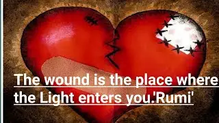 wound is the place where the light enters you|Rumi explained