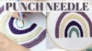 RAINBOW PUNCH NEEDLE | PUNCH NEEDLE KITS | PUNCH NEEDLE EMBROIDERY | DIY PUNCH NEEDLE