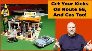 Lumibricks Gas Station Set # F9065 Review Road Trip Theme Route 66 Funwhole Lego Alternative