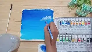 CLOUD PAINTING WITH ART RANGER ACRYLIC PAINT / 