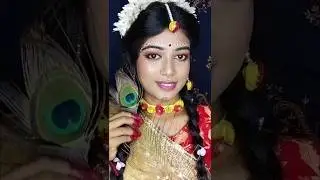 Radha rani makeup look💄🥰#shorts#radhakrishna#viral# #makeupradharani#ytshorts# #janmashtamispecial#