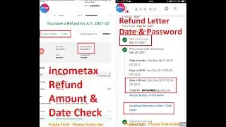 ⚡ How To Check incometax.gov Refund status 2021-22 | Incometax Refund Issue Letter Date And Password
